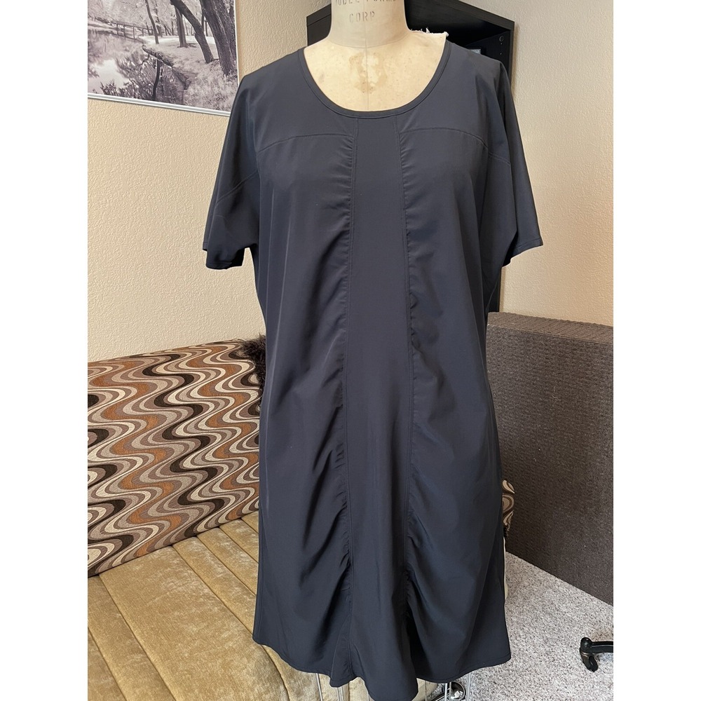 NWOT The North Face Black‎ Dress Short Kimono Sleeves 2 PocketsSz Women's Medium